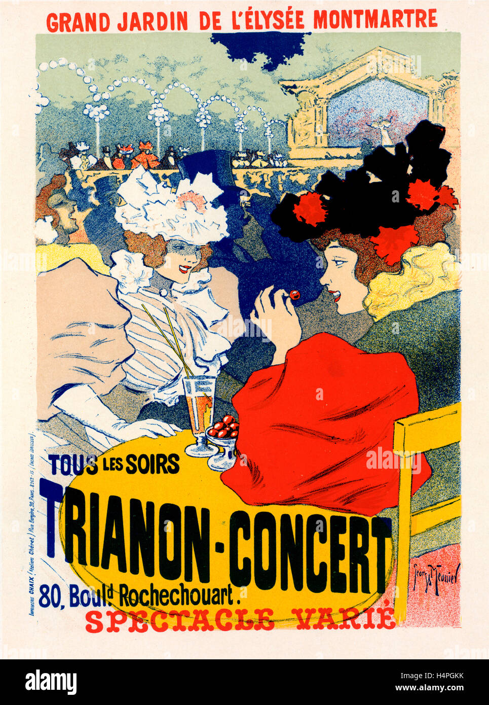 Advertising poster concert 19th century hi-res stock photography