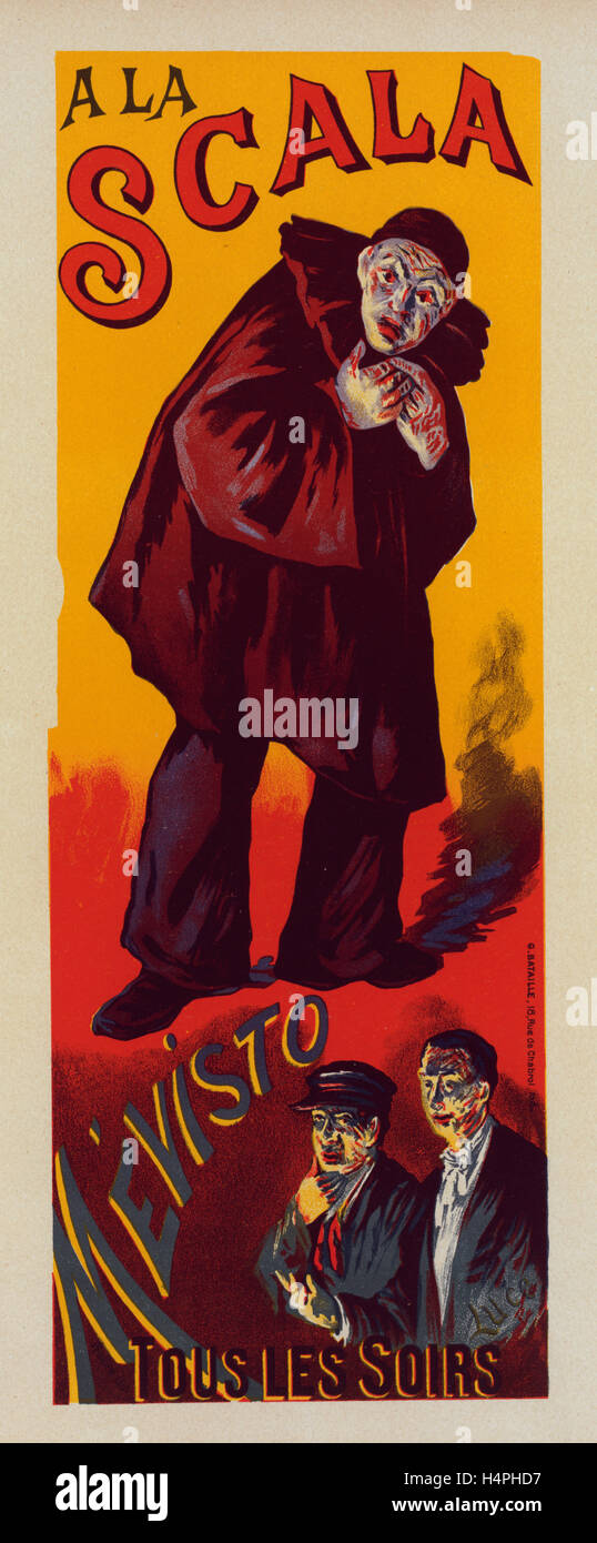 Poster for les représentations de Mévisto à la Scala. Luce, Maximilien (1858-1941), Artist Stock Photo