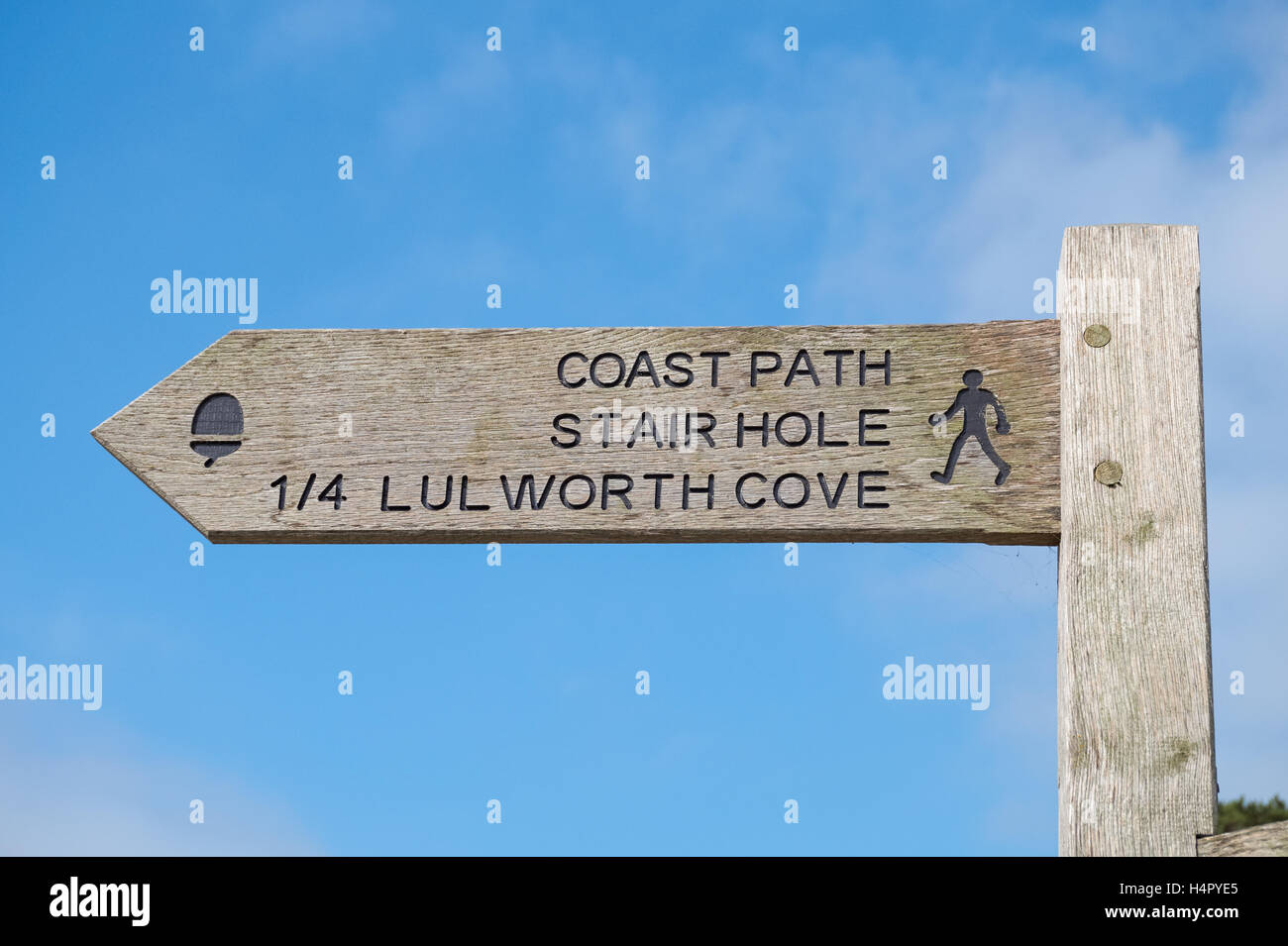 Direction signpost in West Lulworth Dorset England United Kingdom UK Stock Photo