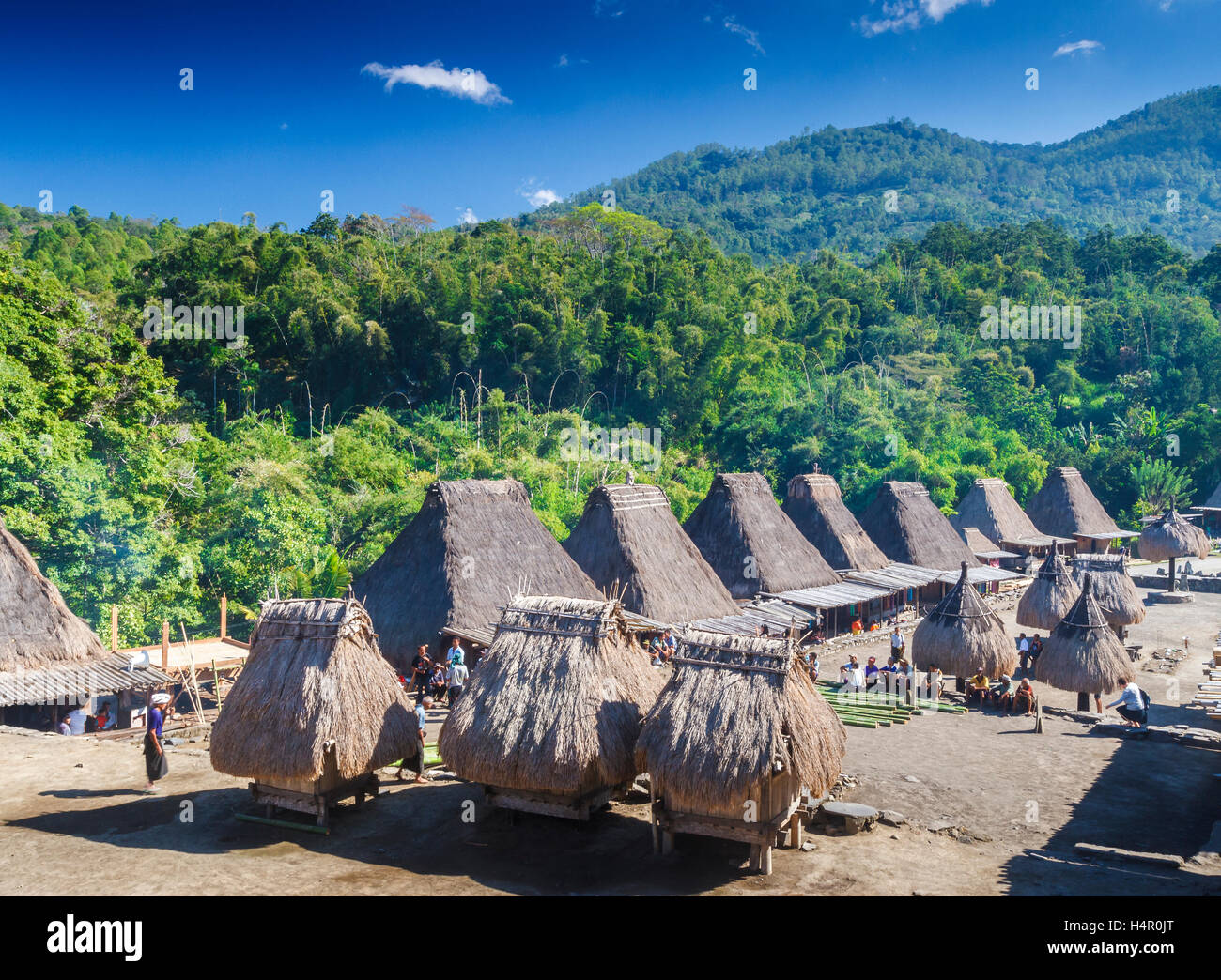 Stone age village Stock Photo Alamy