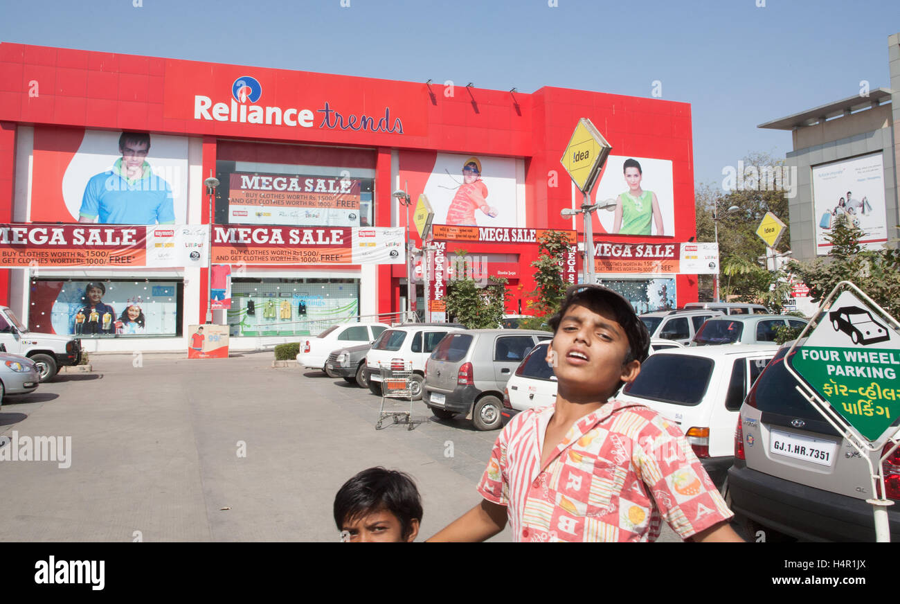 At Ahmedabad City Mall with shops including Big Bazaar shopping mall