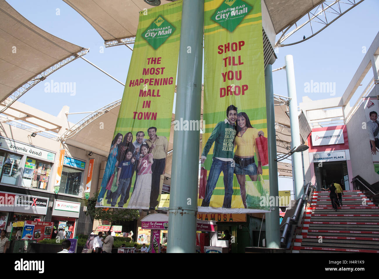 At Ahmedabad City Mall with shops including Big Bazaar shopping mall