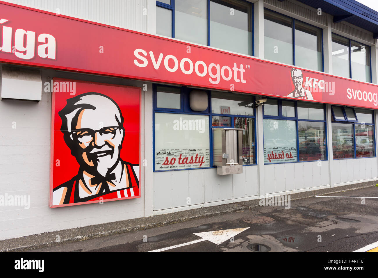 ICELAND - KFC Kentucky Fried Chicken fast food restaurant. Stock Photo