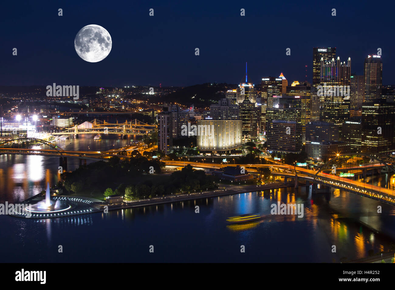 MOUNT WASHINGTON OVERLOOK OF THREE RIVERS POINT PITTSBURGH SKYLINE ...