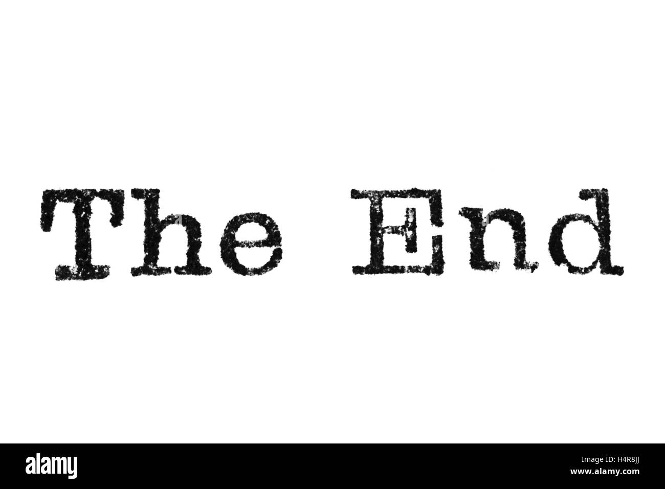 The End Typewriter Type Stock Photo Alamy The End Typewriter Type Stock Photo Alamy