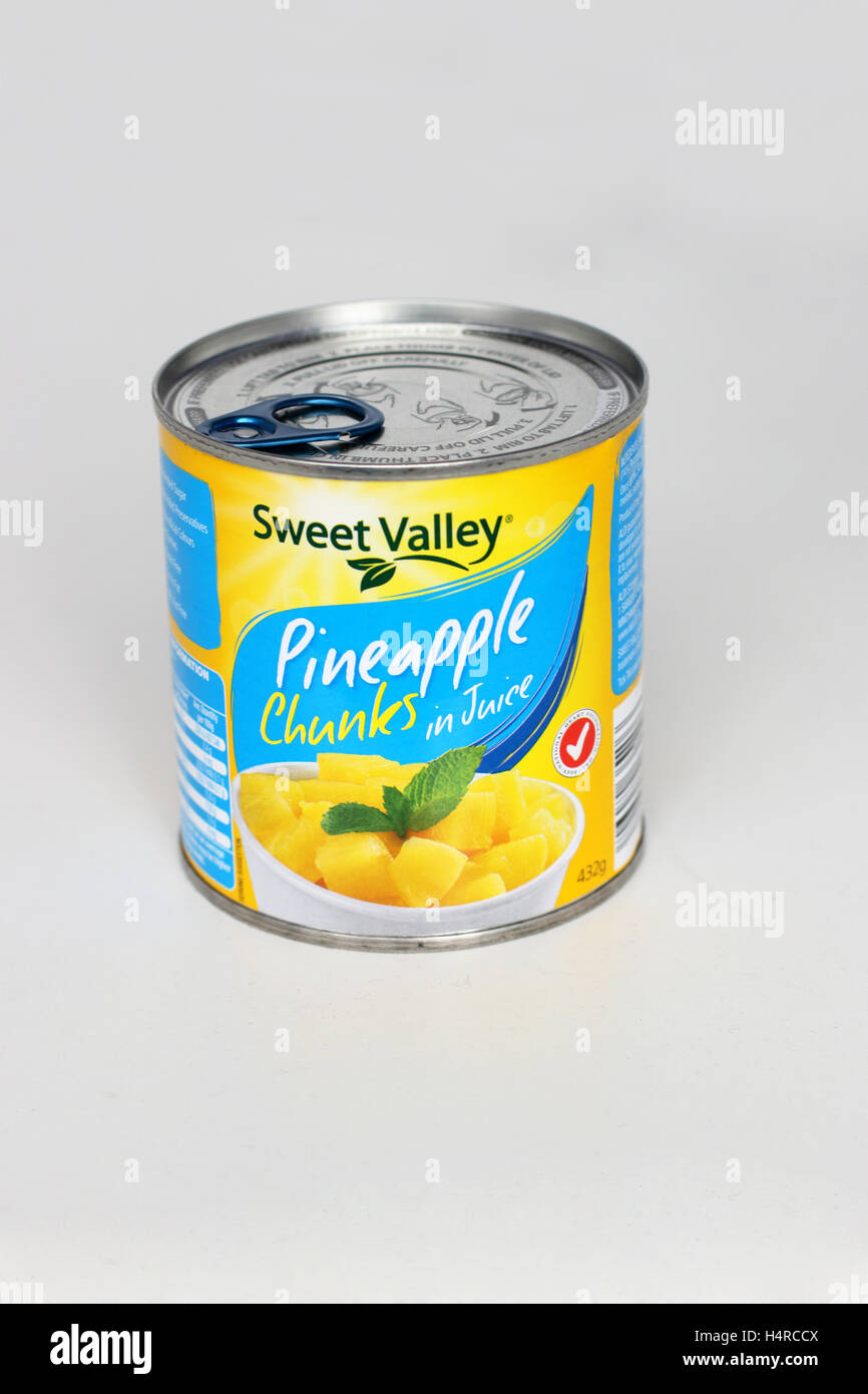 Sweet Valley Pineapple Chunks from Aldi Australia Stock Photo Alamy