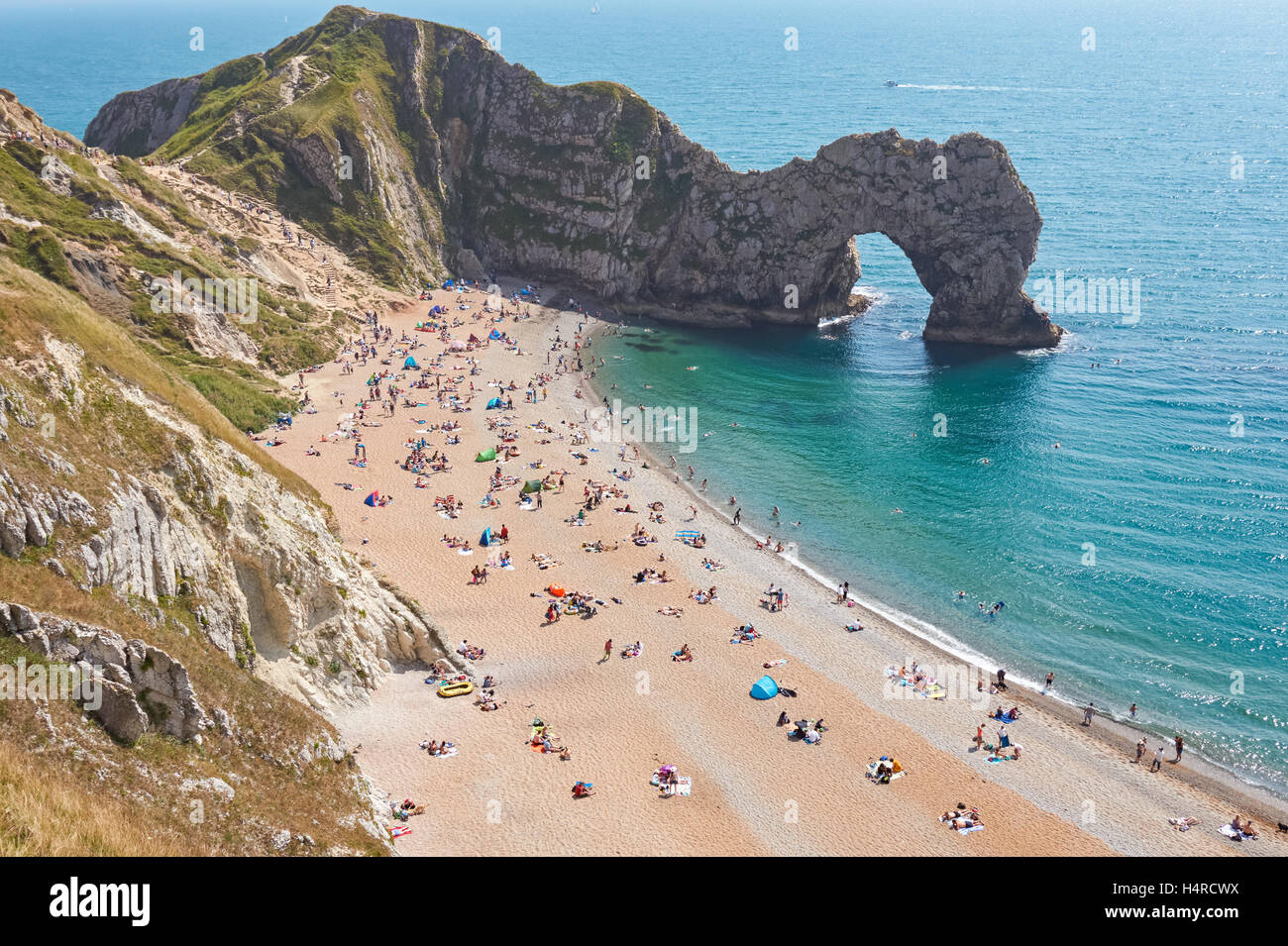 Durdle Door beach near Lulworth in Dorset England United Kingdom UK