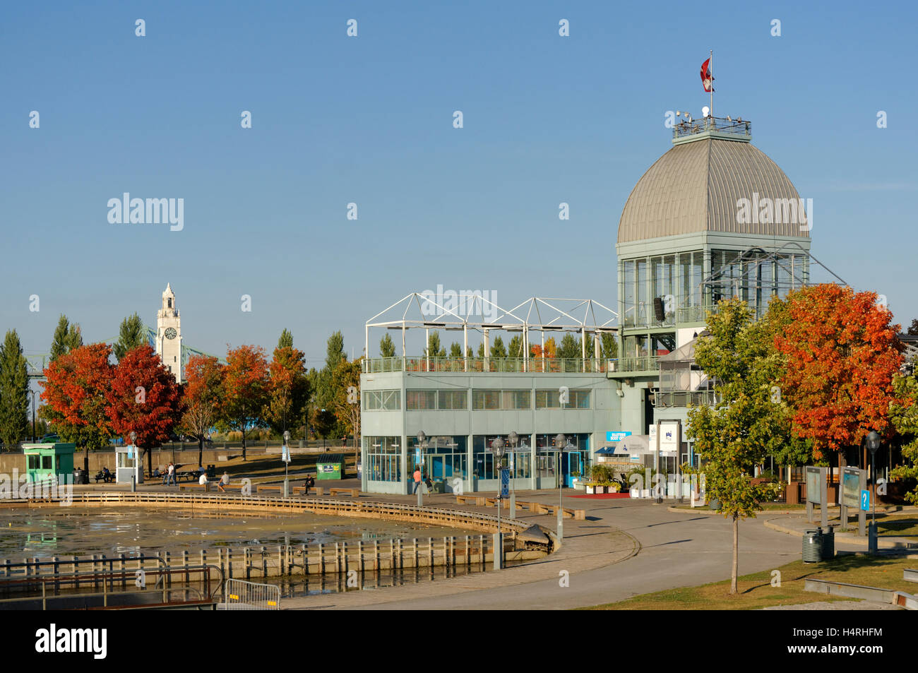 The Pavilion du bassin Bonsecours in the Old Port of Montreal or Vieux Port, Montreal, Quebec, Canada Stock Photo