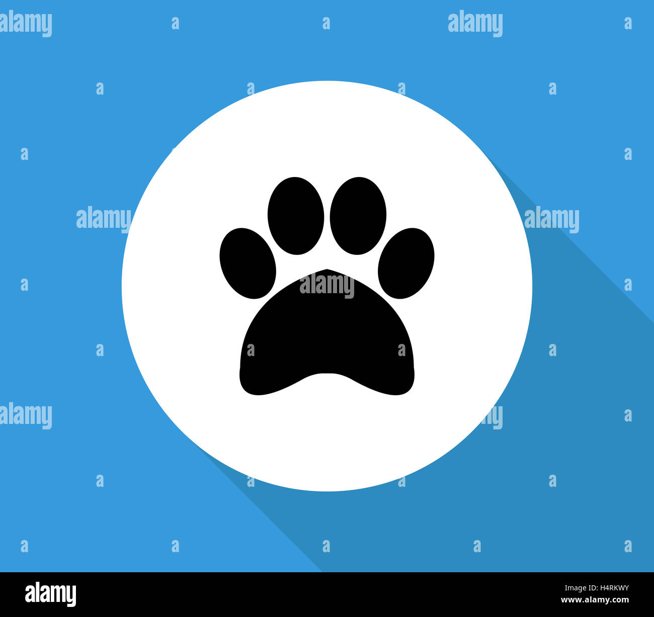Dog paw print graphic hi-res stock photography and images - Alamy