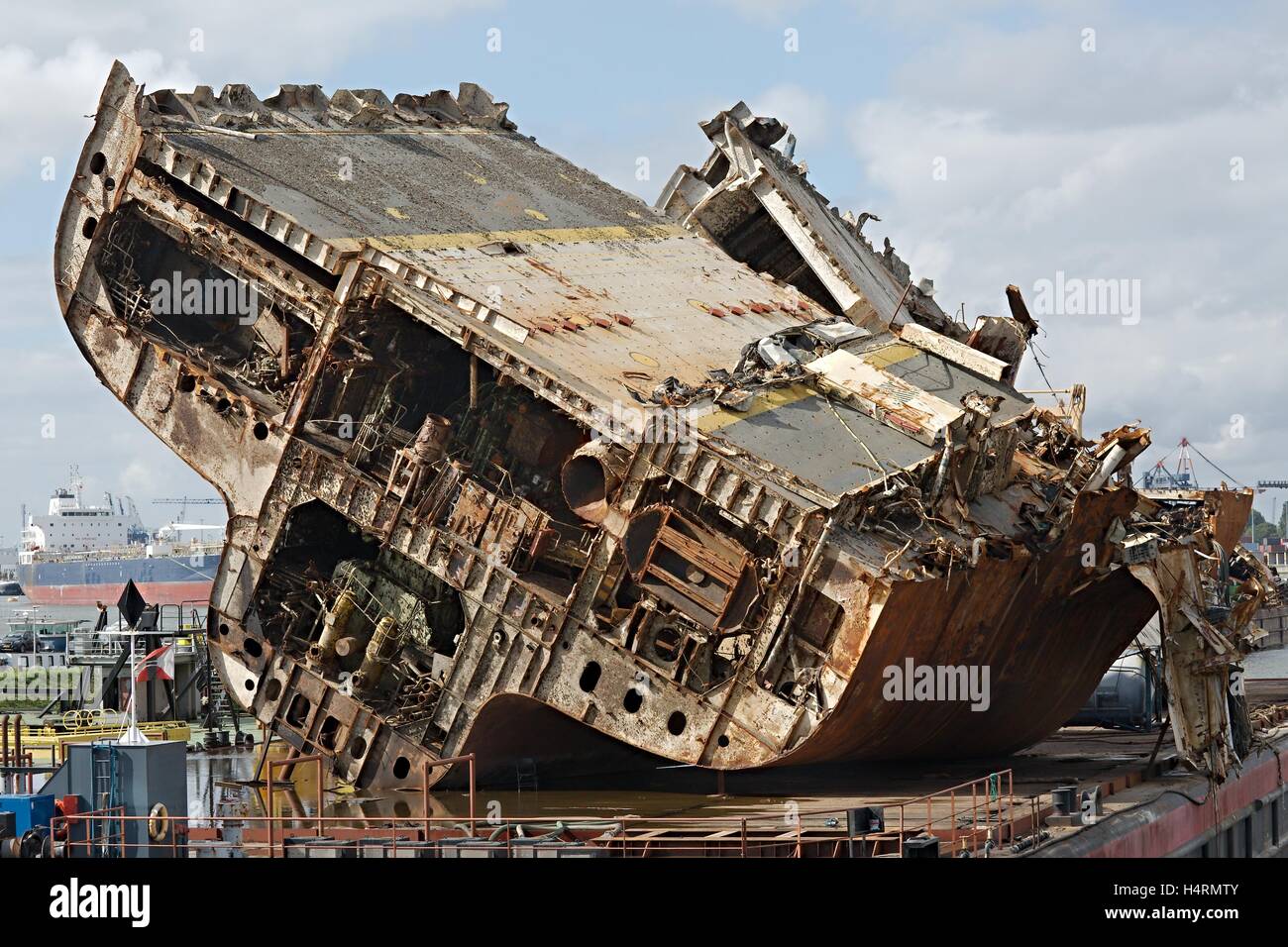 Cargo ship wreck Stock Photo Alamy