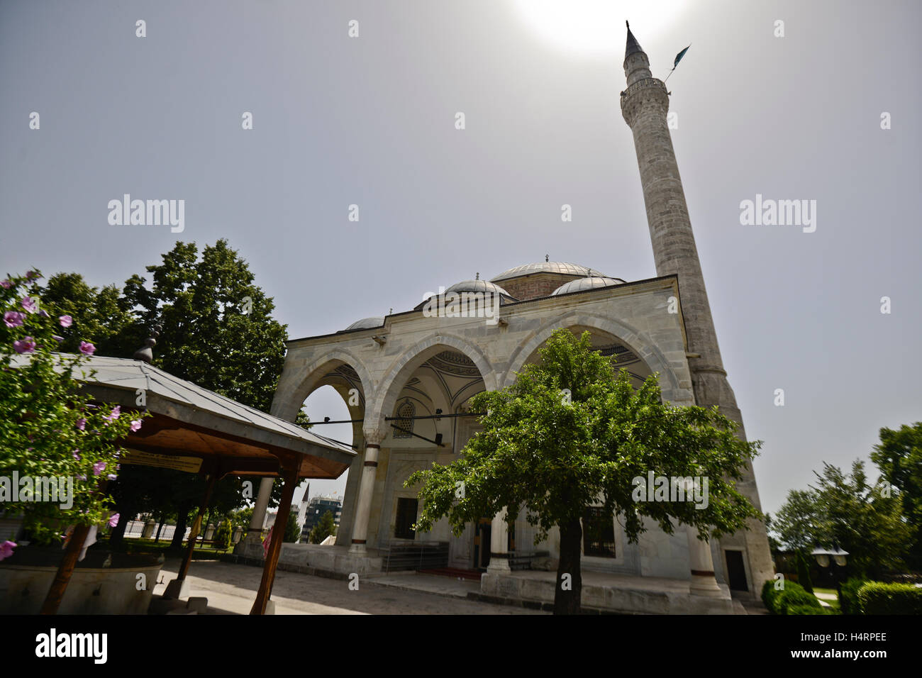 Mustafa Pasha Mosque. View from the garden. Skopje, Macedonia Stock Photo