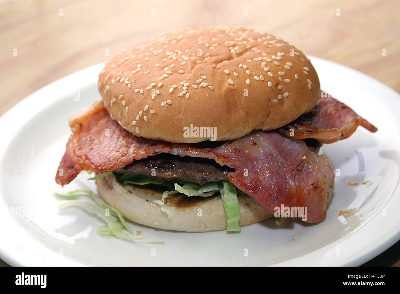 Bacon Burger Stock Photo Alamy