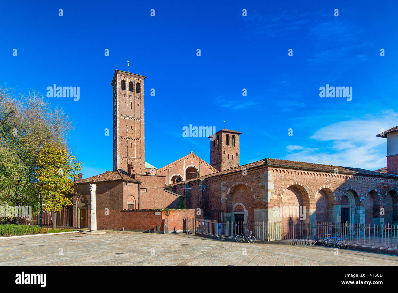 Basilica of Saint Ambrose (Sant'Ambrogio) Milan, Italy Stock Photo Alamy