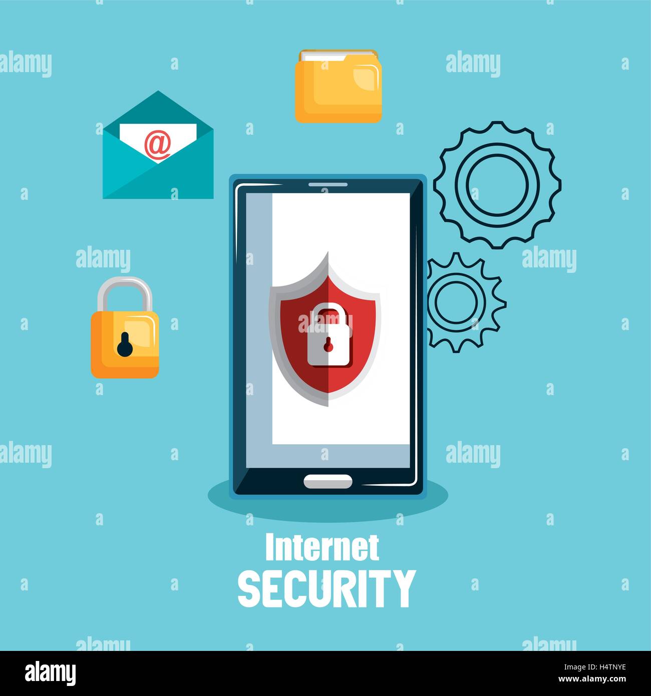 internet security concept flat icons Stock Vector Image & Art - Alamy