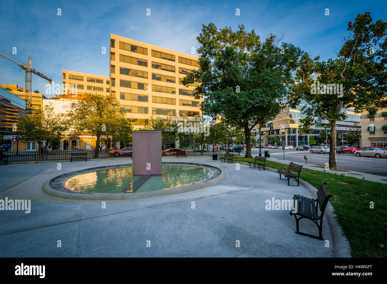 Fountain at James Monroe Park, in Washington, DC Stock Photo Alamy