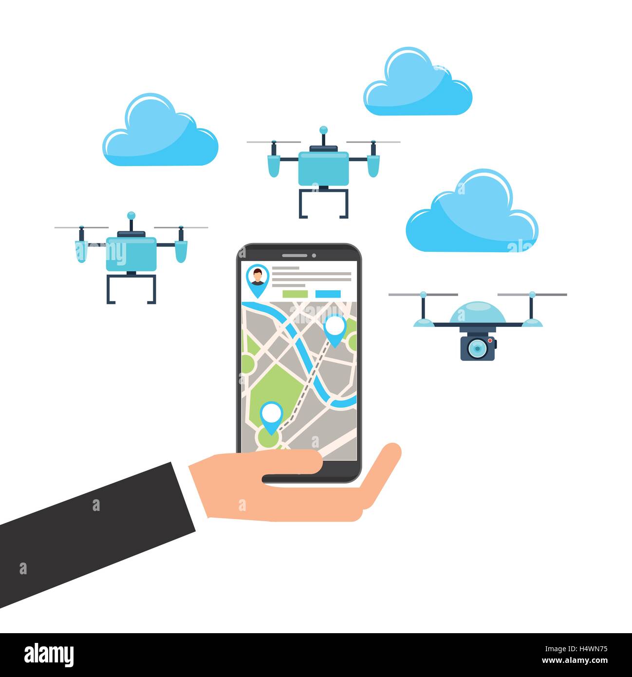drone technology flying icon Stock Vector Image & Art - Alamy