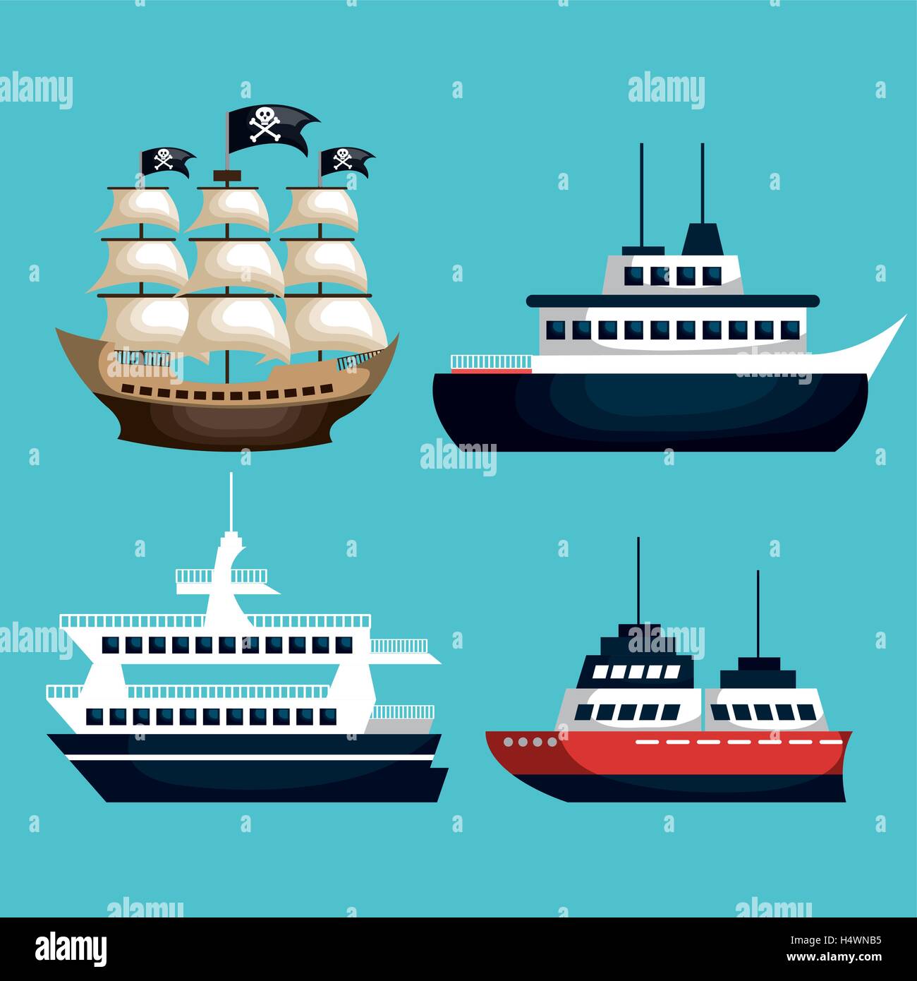 Fishing boats fishing vessels Stock Vector Images - Alamy