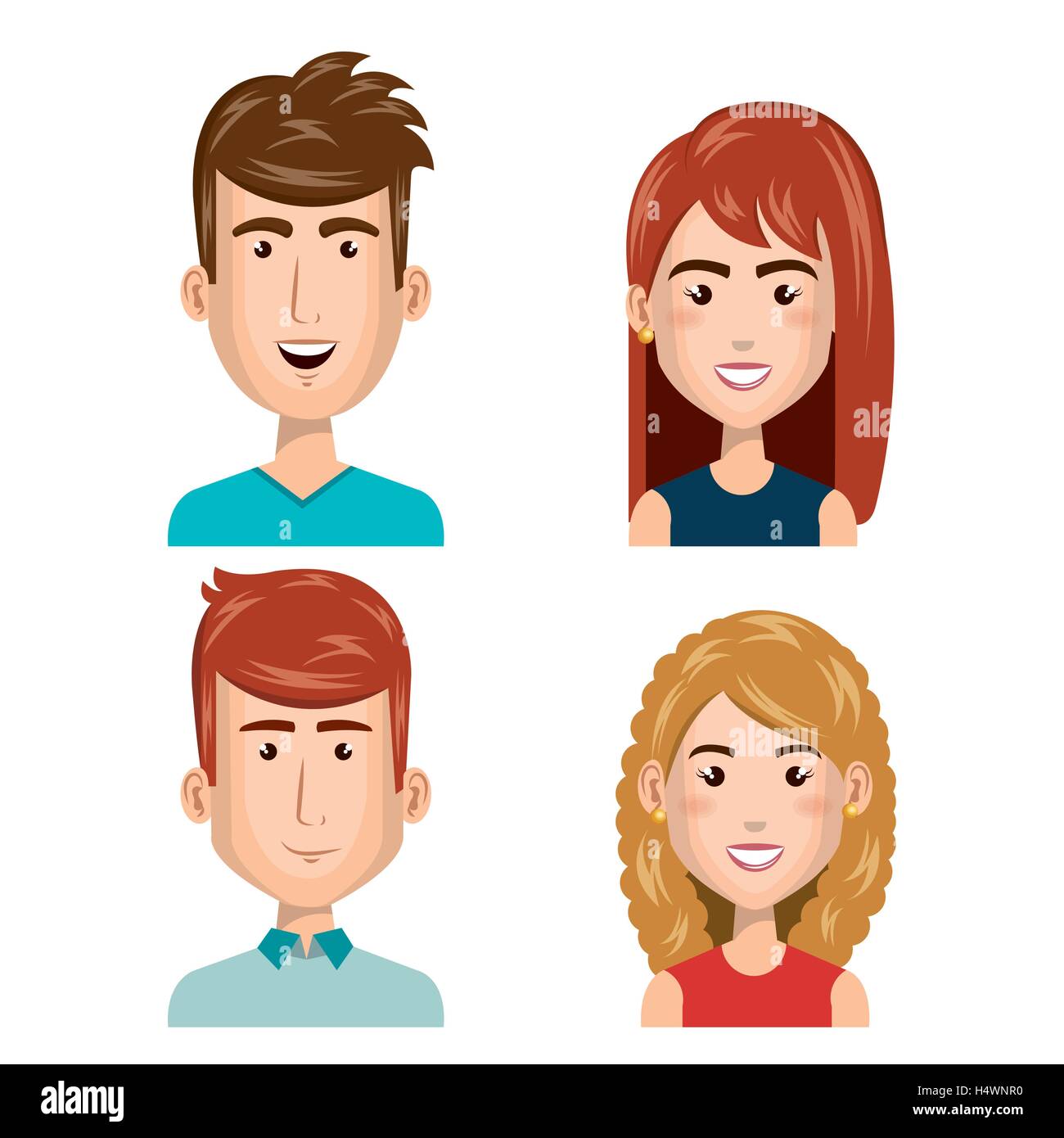 young people set avatars Stock Vector Image & Art - Alamy