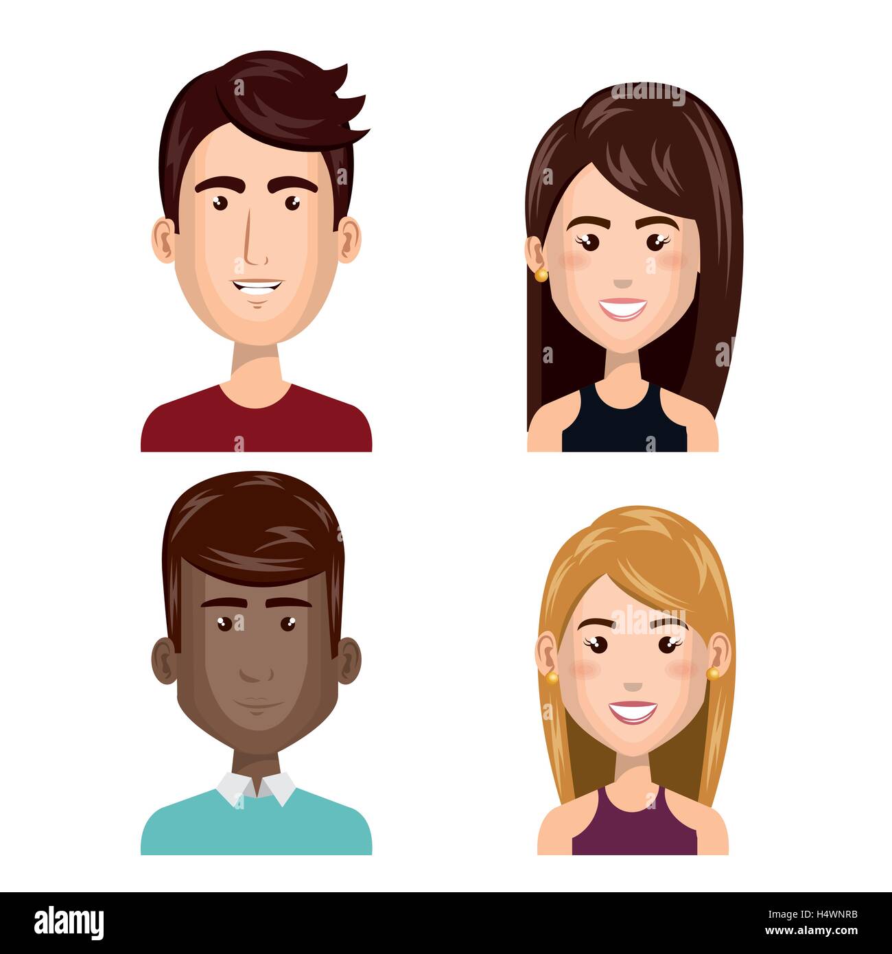 young people set avatars Stock Vector Image & Art - Alamy
