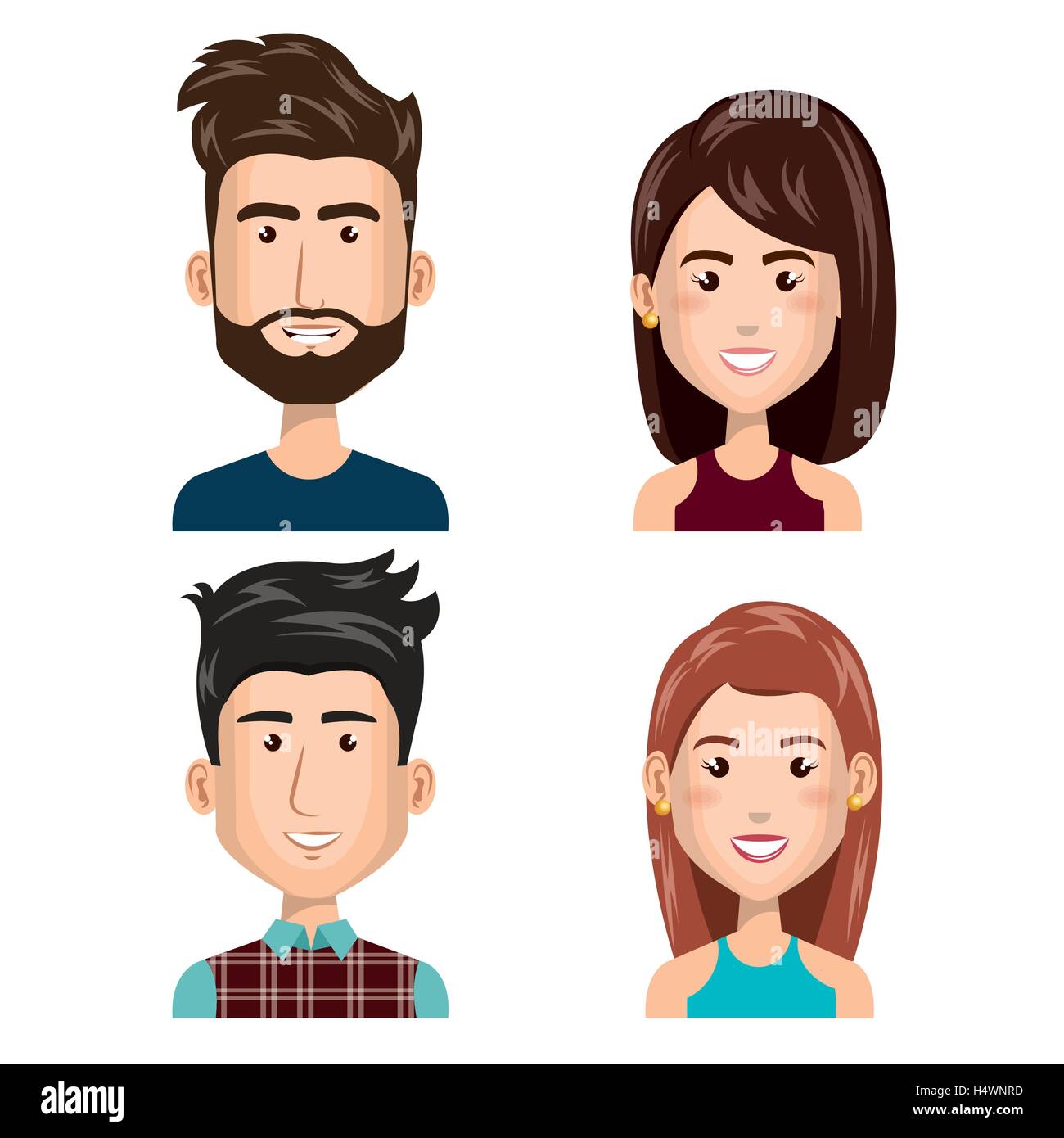 young people set avatars Stock Vector Image & Art - Alamy