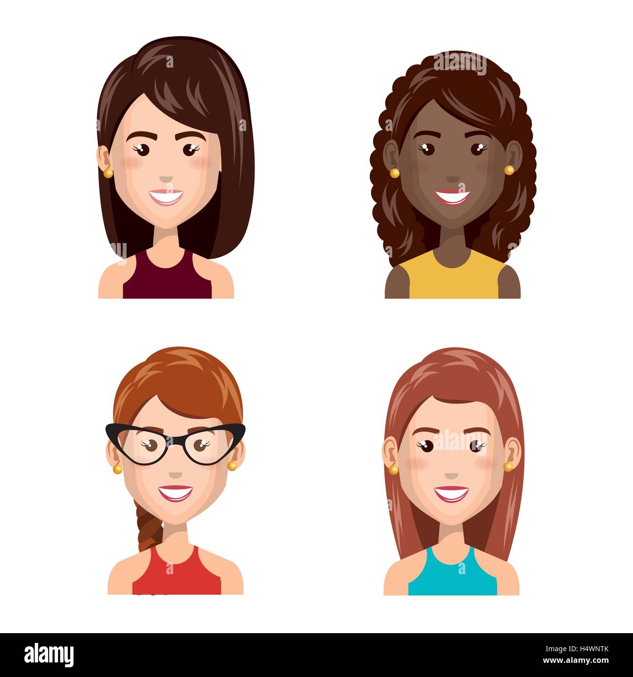 young people set avatars Stock Vector Image & Art - Alamy