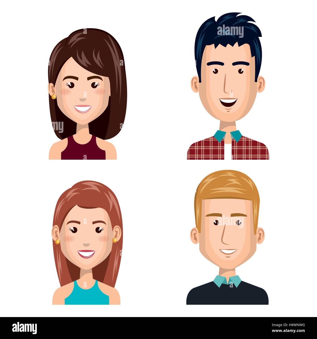 young people set avatars Stock Vector Image & Art - Alamy