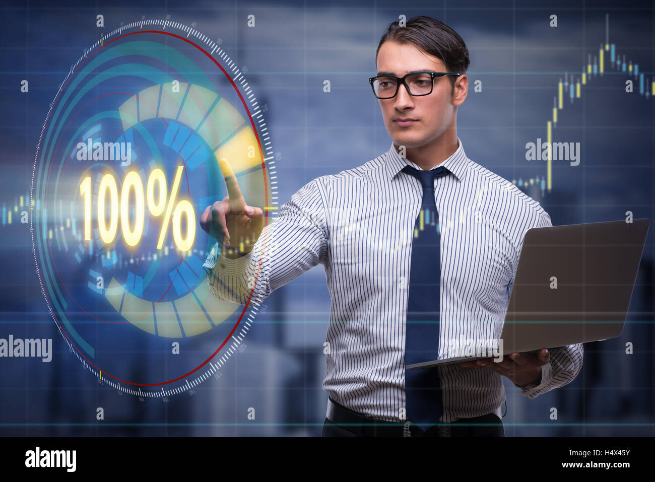 Concept of hundred percent 100 Stock Photo - Alamy