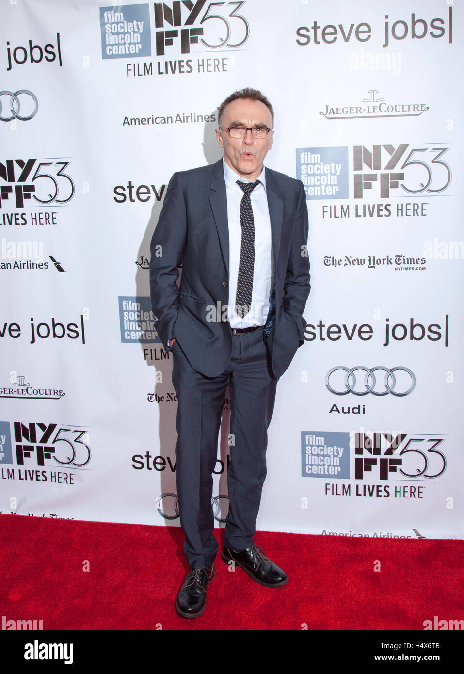Danny Boyle attends the Steve Jobs Premier at The 53rd New York Film Festival at the Film Society of Lincoln Center on October 3rd, 2015 in New York City, New York. Stock Photo