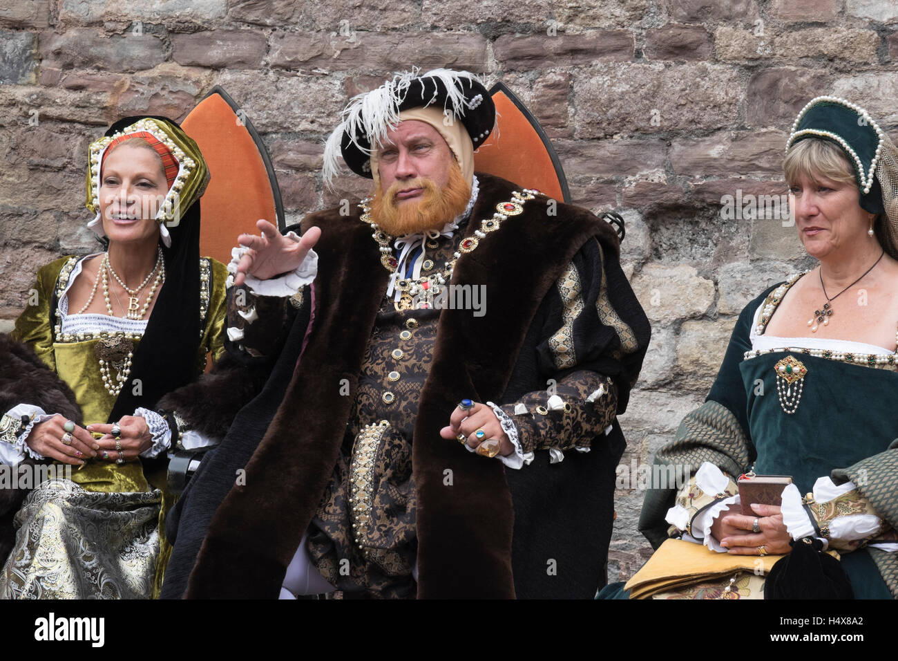 Medieval reenactment event at Berkeley Castle in Gloucestershire