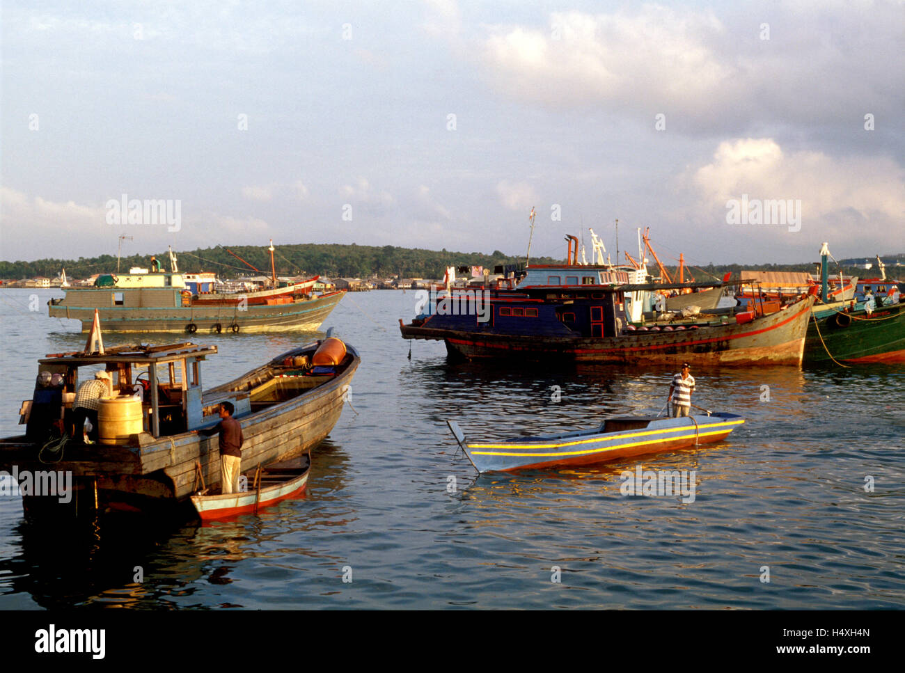 Indonesia Bintan tanjung pinang harbor scene Stock Photo