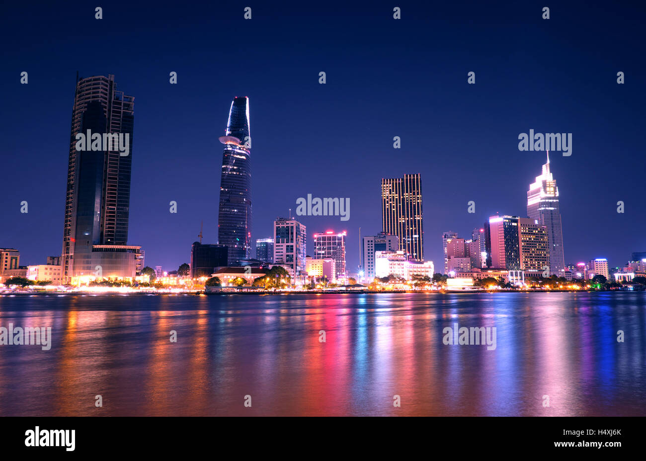 Bitexco tower at night Stock Photo - Alamy