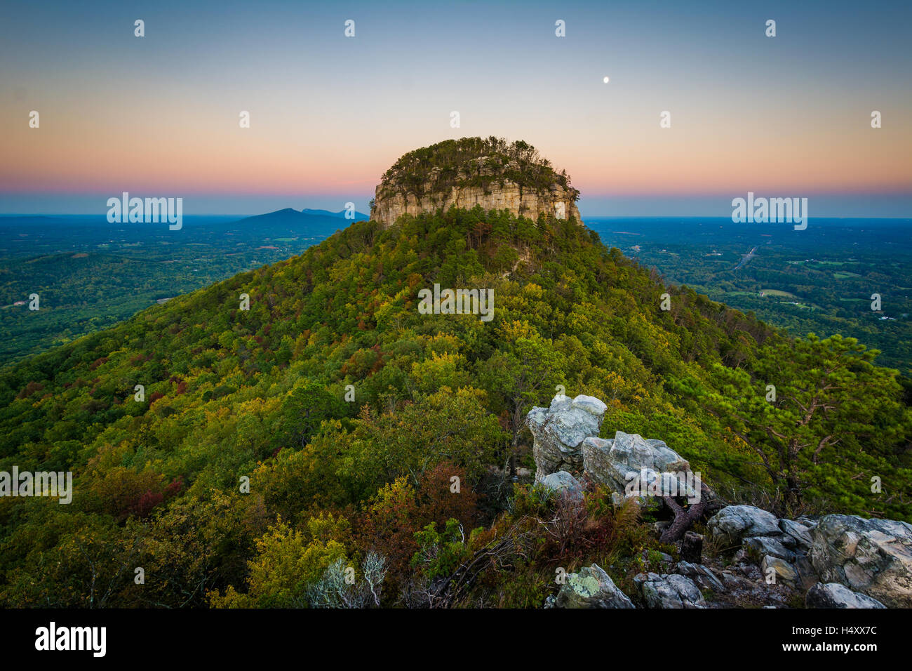 The Big Pinnacle of Pilot Mountain, seen from Little Pinnacle Overlook