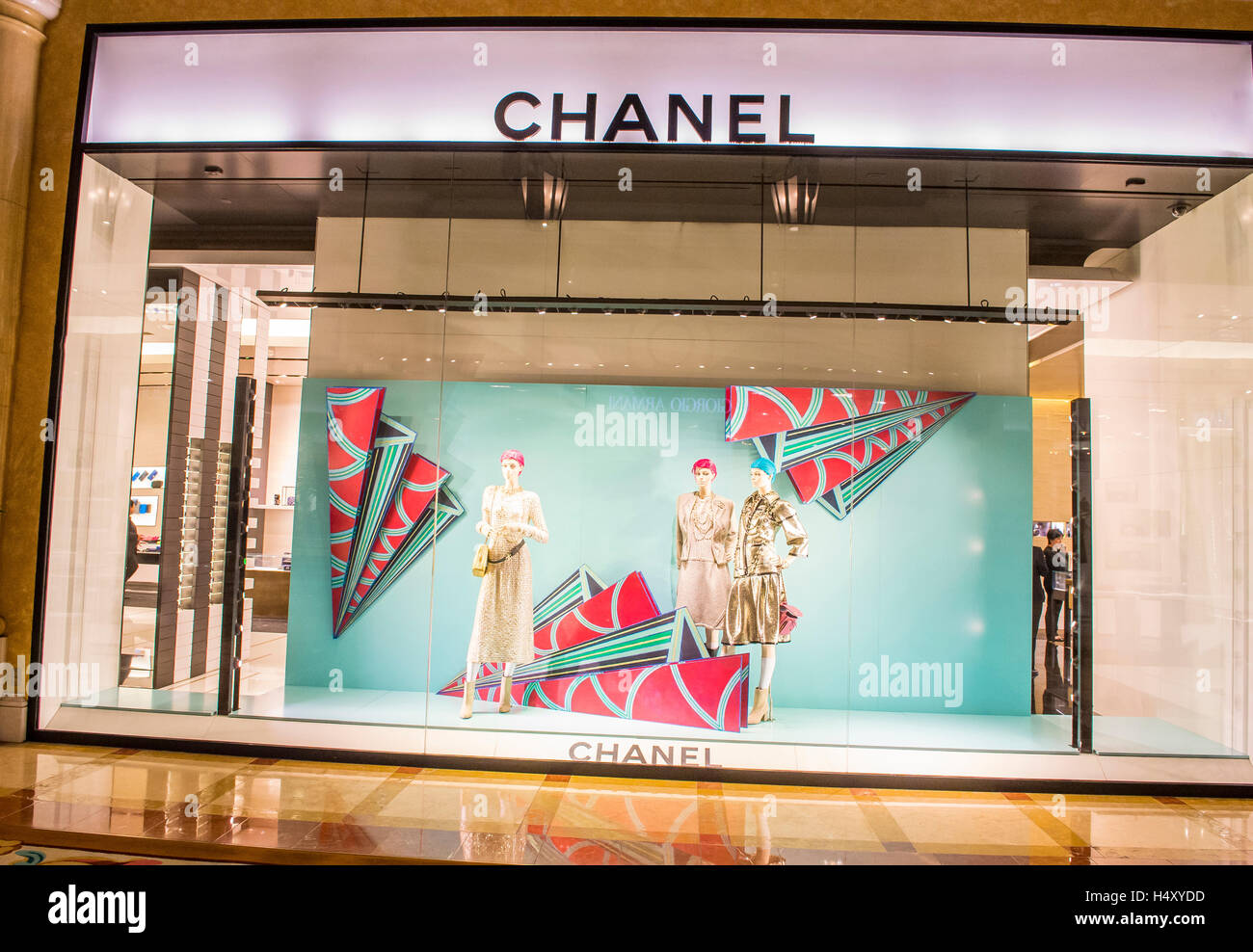 Exterior of a Chanel store in Las Vegas strip Stock Photo