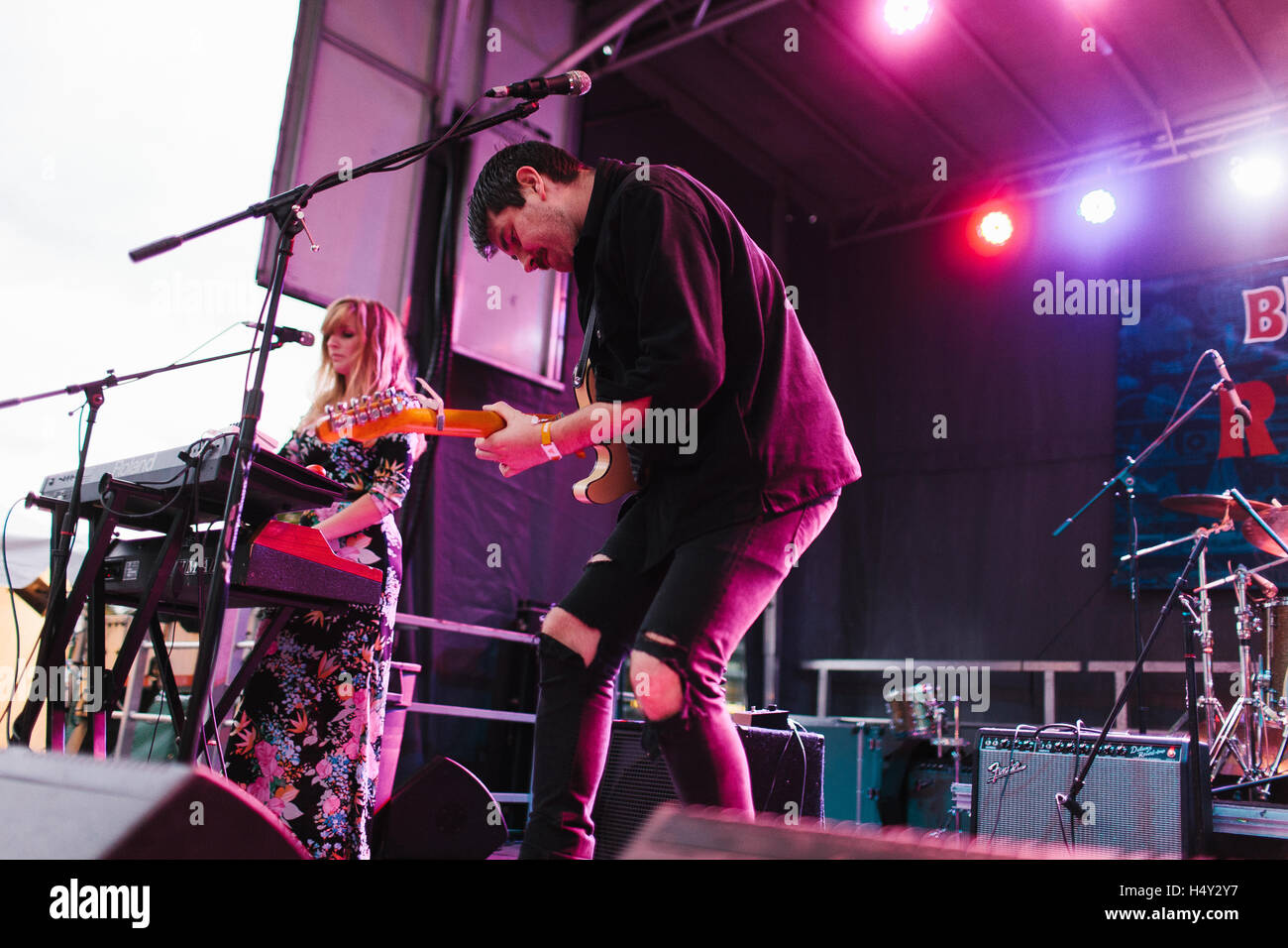 Smokey Brights performs at Bumbershoot Festival on September 5, 2015 in Seattle, Washington. Stock Photo