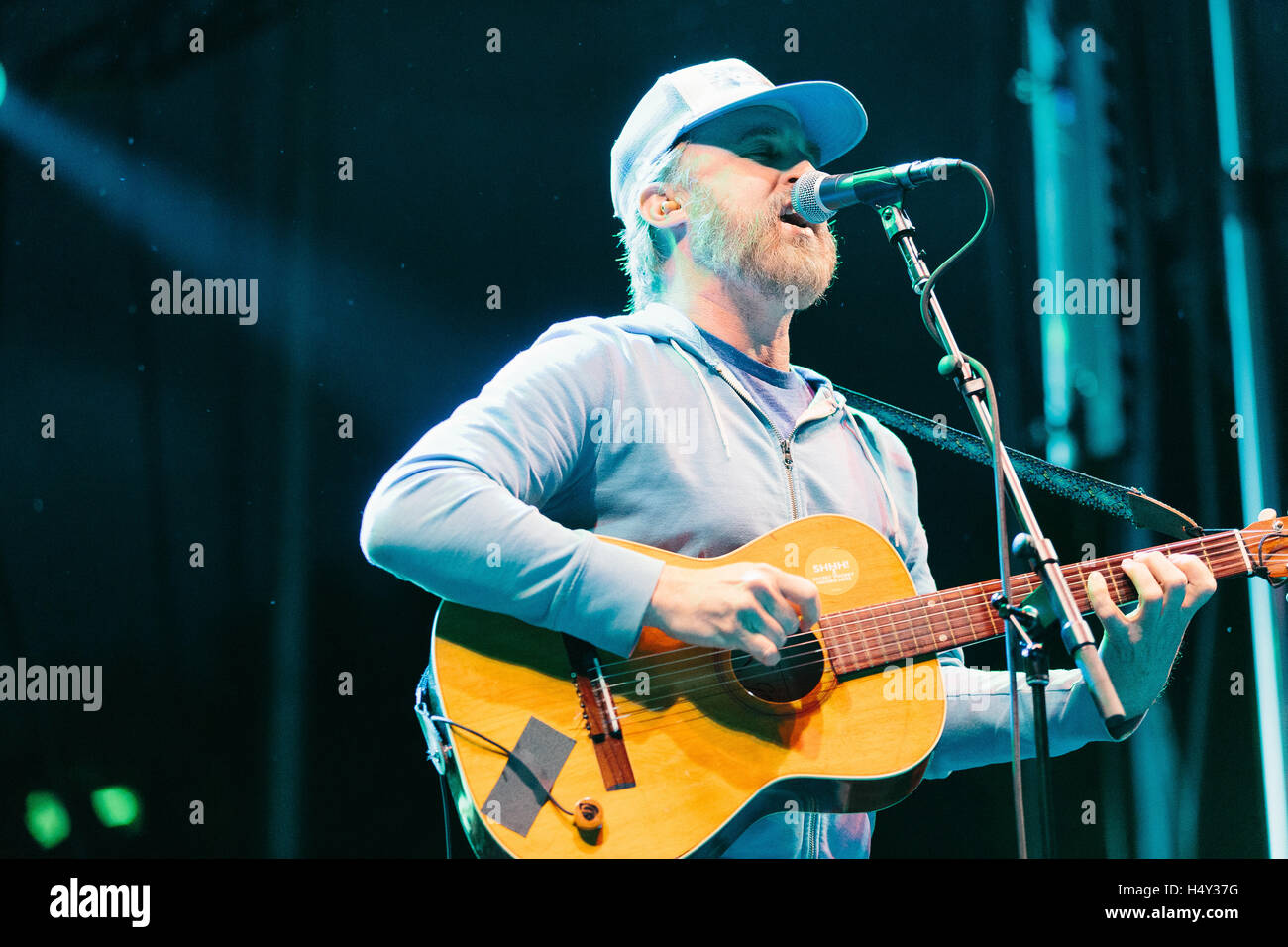 John McCrea of Cake performs at Bumbershoot Festival on September 5, 2015 in Seattle, Washington. Stock Photo