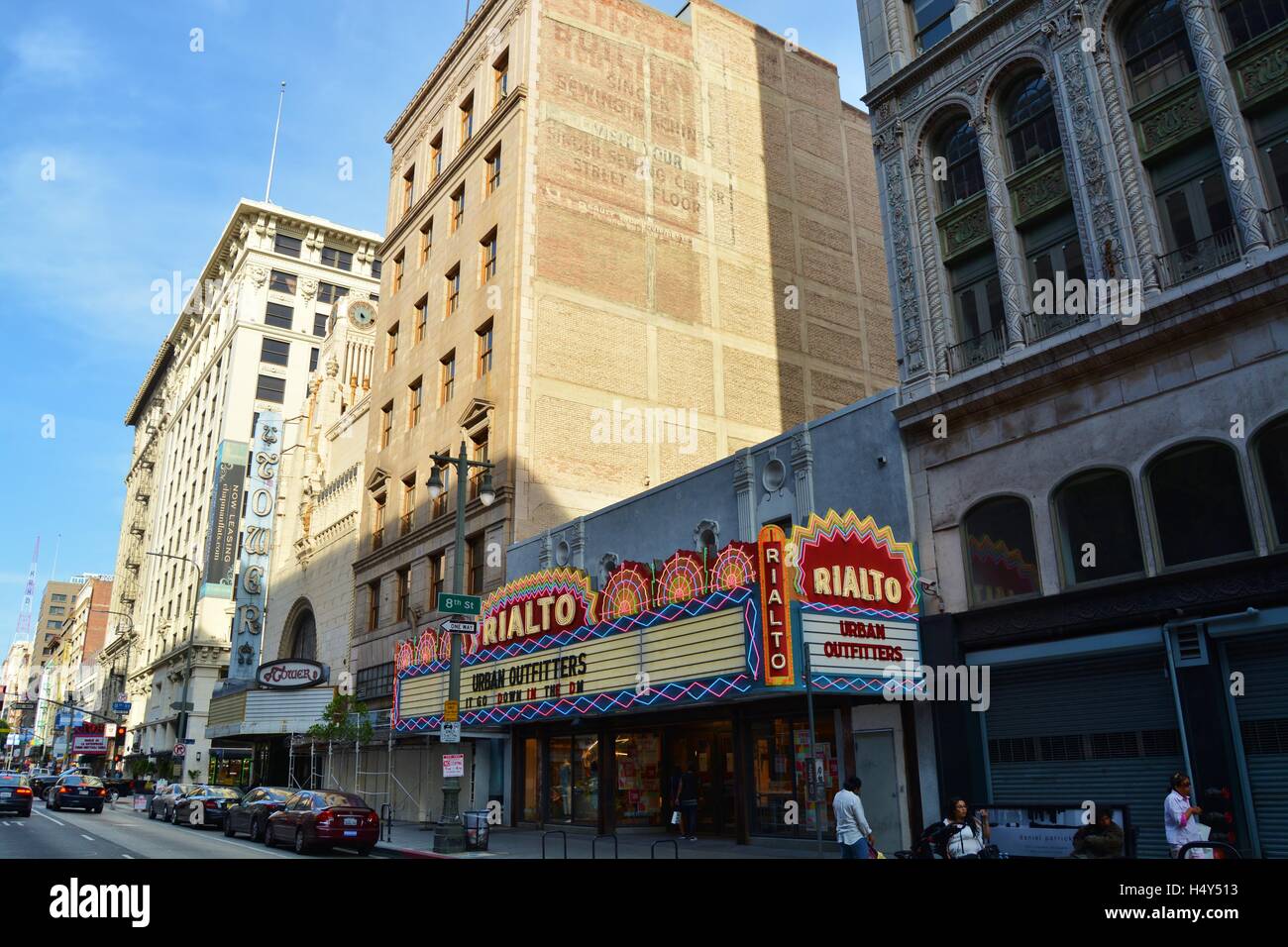 Rialto movie house,movie theater,on Broadway in Downtown Los Angeles Stock Photo