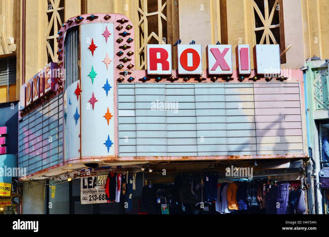 Roxie Theater,movie house,located on Broadway, downtown Los Angeles