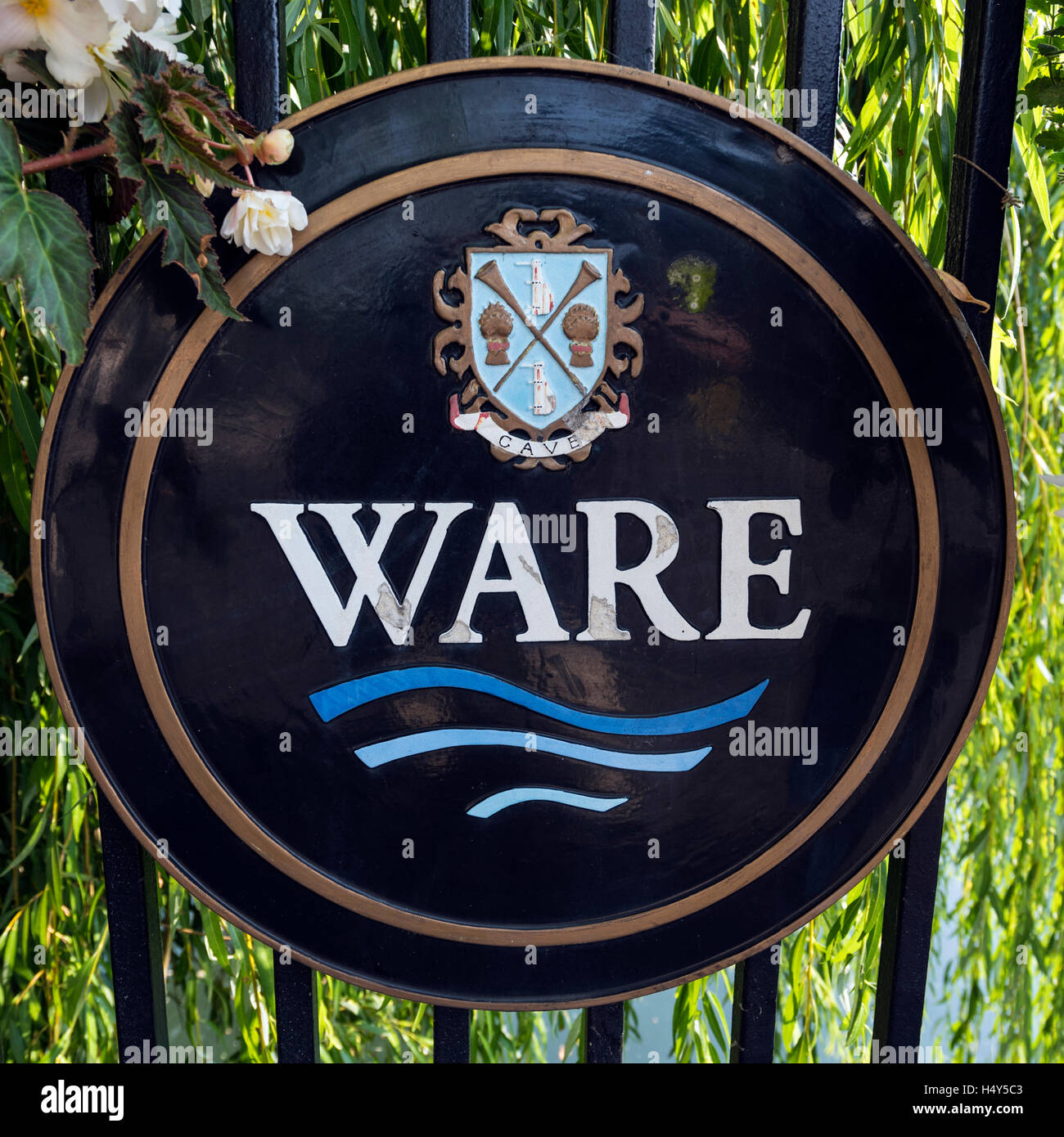 The Ware coat of arms, Hertfordshire Stock Photo