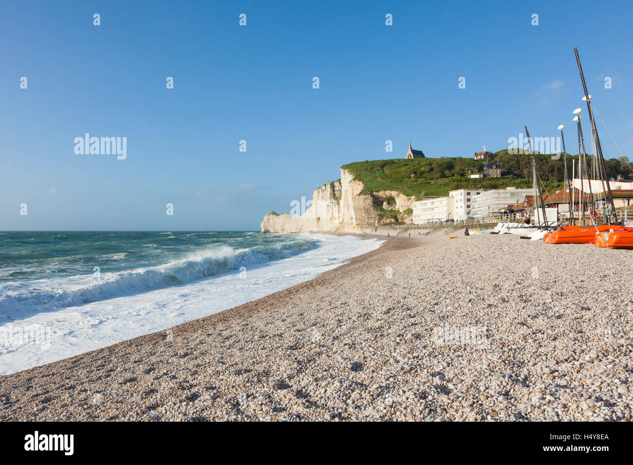 Beach and cliff at Etretat, Normandy, France Stock Photo - Alamy