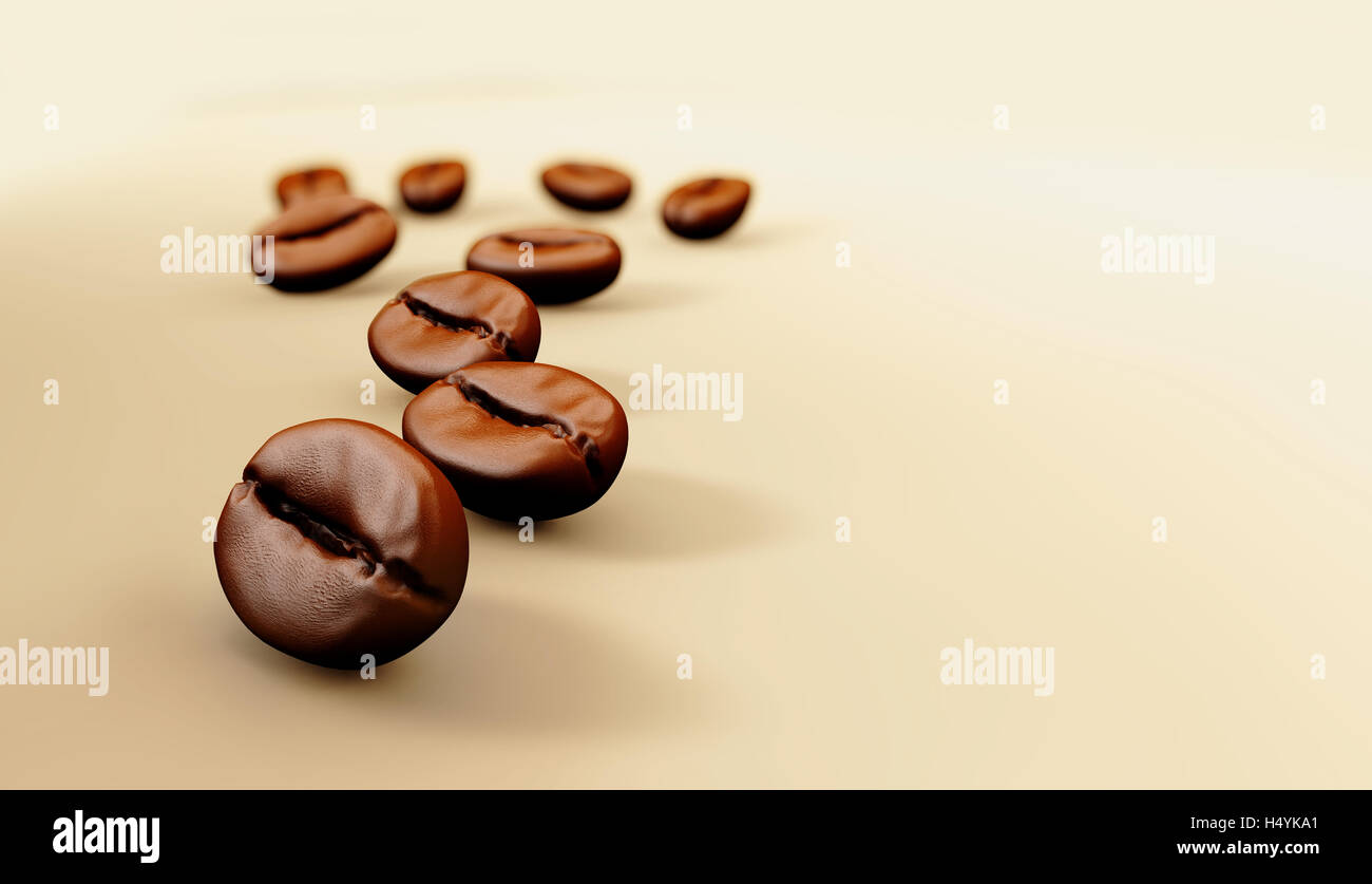 Illustration of Cup with coffee beans on white background Stock Photo ...