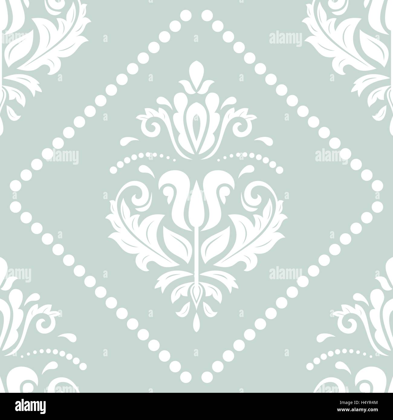 Seamless Damask Vector Background Stock Vector Image & Art - Alamy