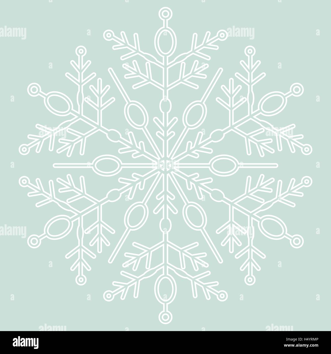 Pretty Vector Round Snowflake Stock Vector Image & Art - Alamy