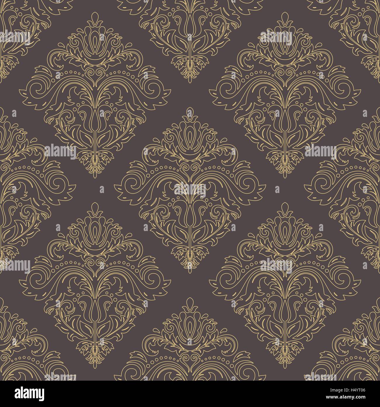 Seamless Damask Vector Background Stock Vector Image & Art - Alamy