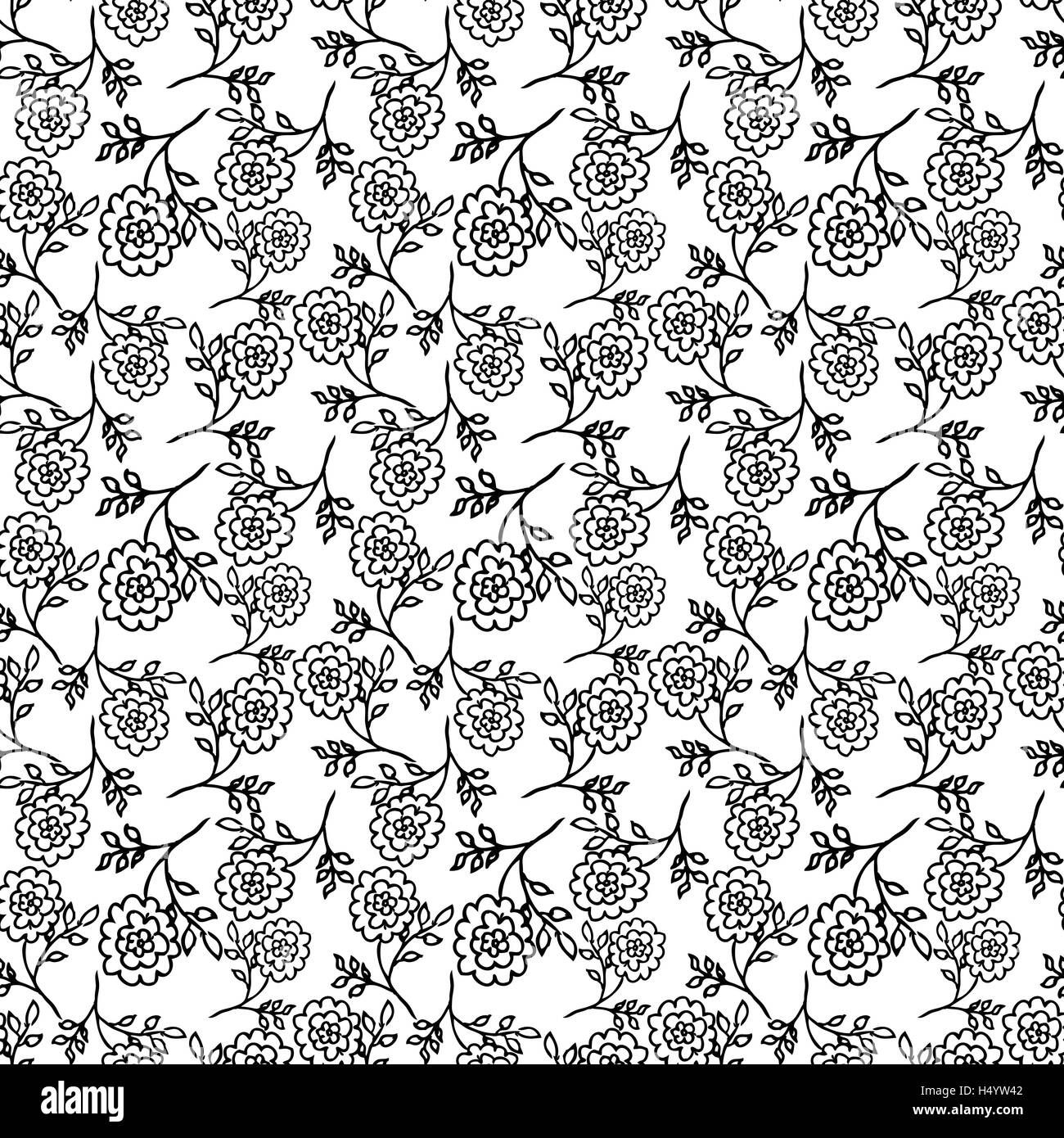 seamless pattern with abstract flowers. vector Stock Vector Image & Art ...