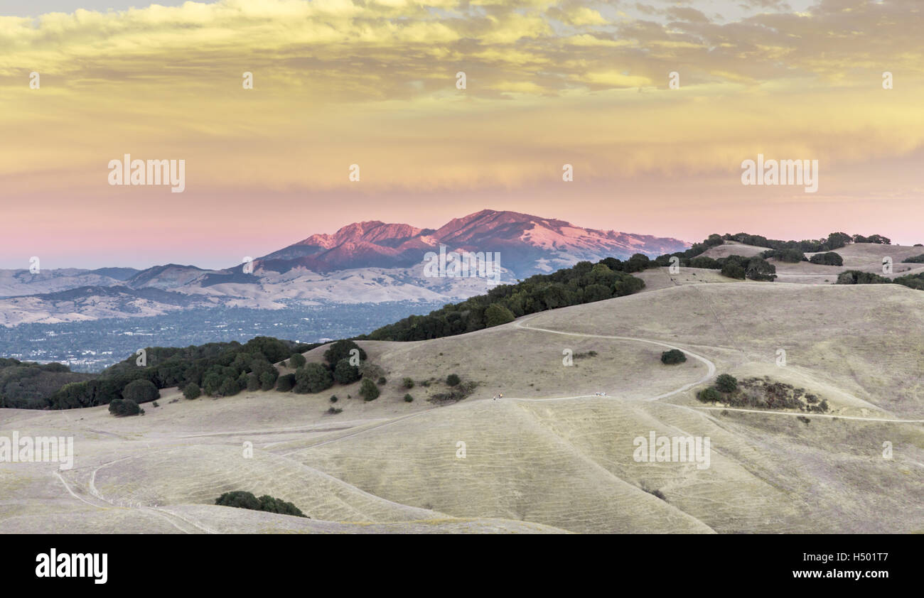 Mt. Diablo Sunset. Contra Costa County, California, USA Stock Photo