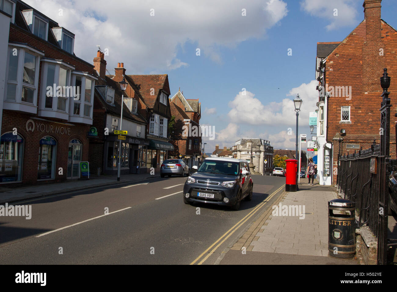 High Street In The Market Town Of Sevenoaks, Kent, England, Uk Stock 