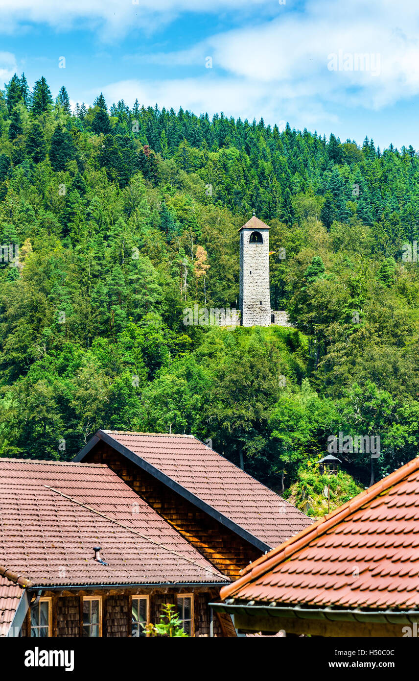 View of Triberg im Schwarzwald town - Germany, Baden-Wurttemberg Stock Photo