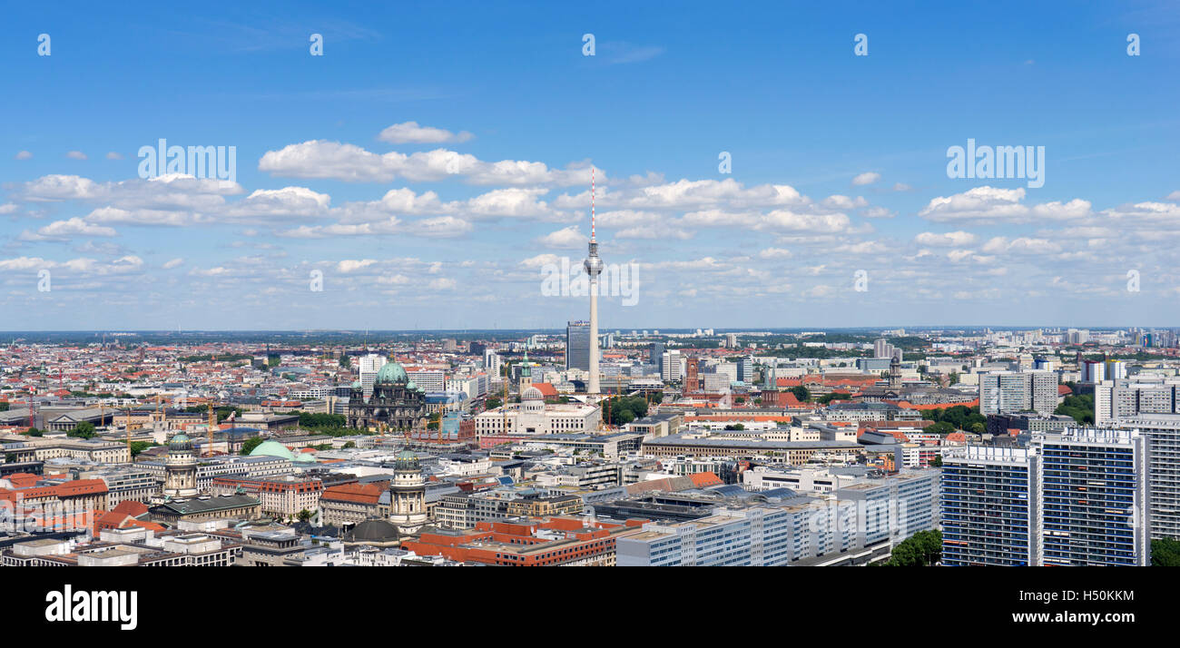 Skyline of Berlin with TV tower in distance in Germany Stock Photo