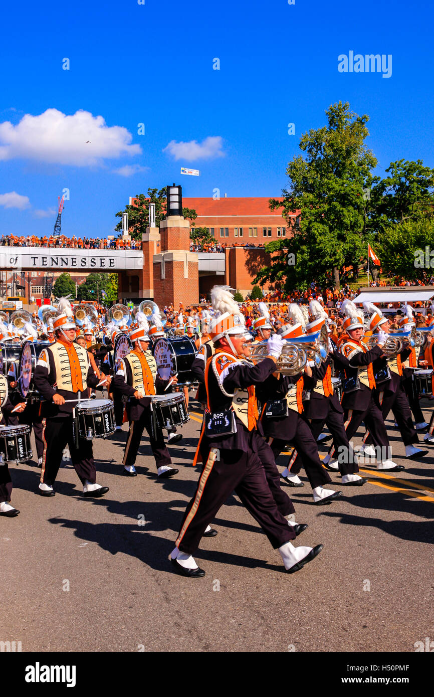 The Pride of the Southland Marching Band, official name of the University of Tennessee band at Knoxville TN Stock Photo