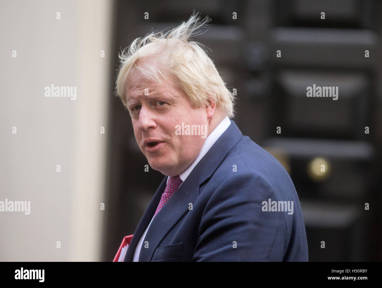 Boris Johnson,Foreign secretary and MP for Uxbridge and South Ruislip,at Number 10 Downing Street for a Cabinet meeting Stock Photo
